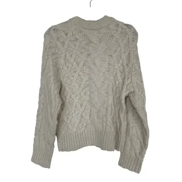 New Reformation Haven Chunky Cable Knit Sweater